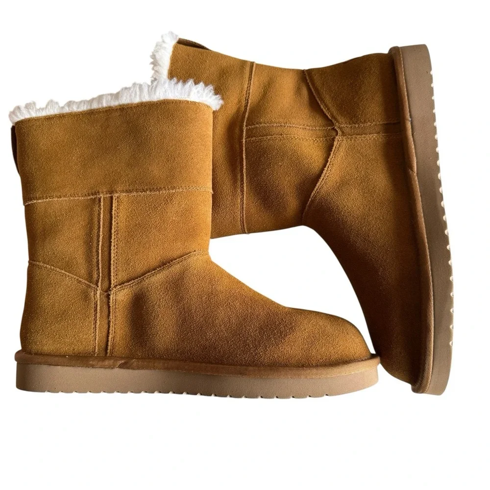 Koolaburra by UGG Women's Aribel‎ Size 11 Short Chestnut Winter Boots 1115156